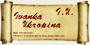 Ivanka Ukropina vizit kartica